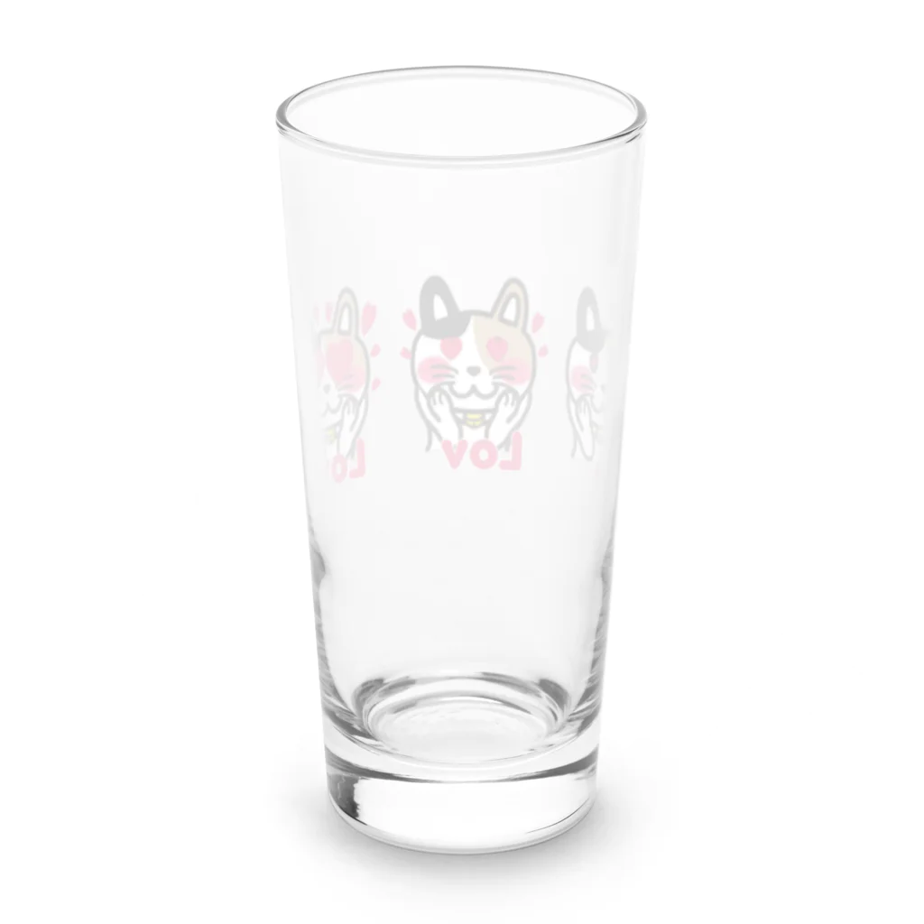 キッズモード某のねこLove Long Sized Water Glass :back