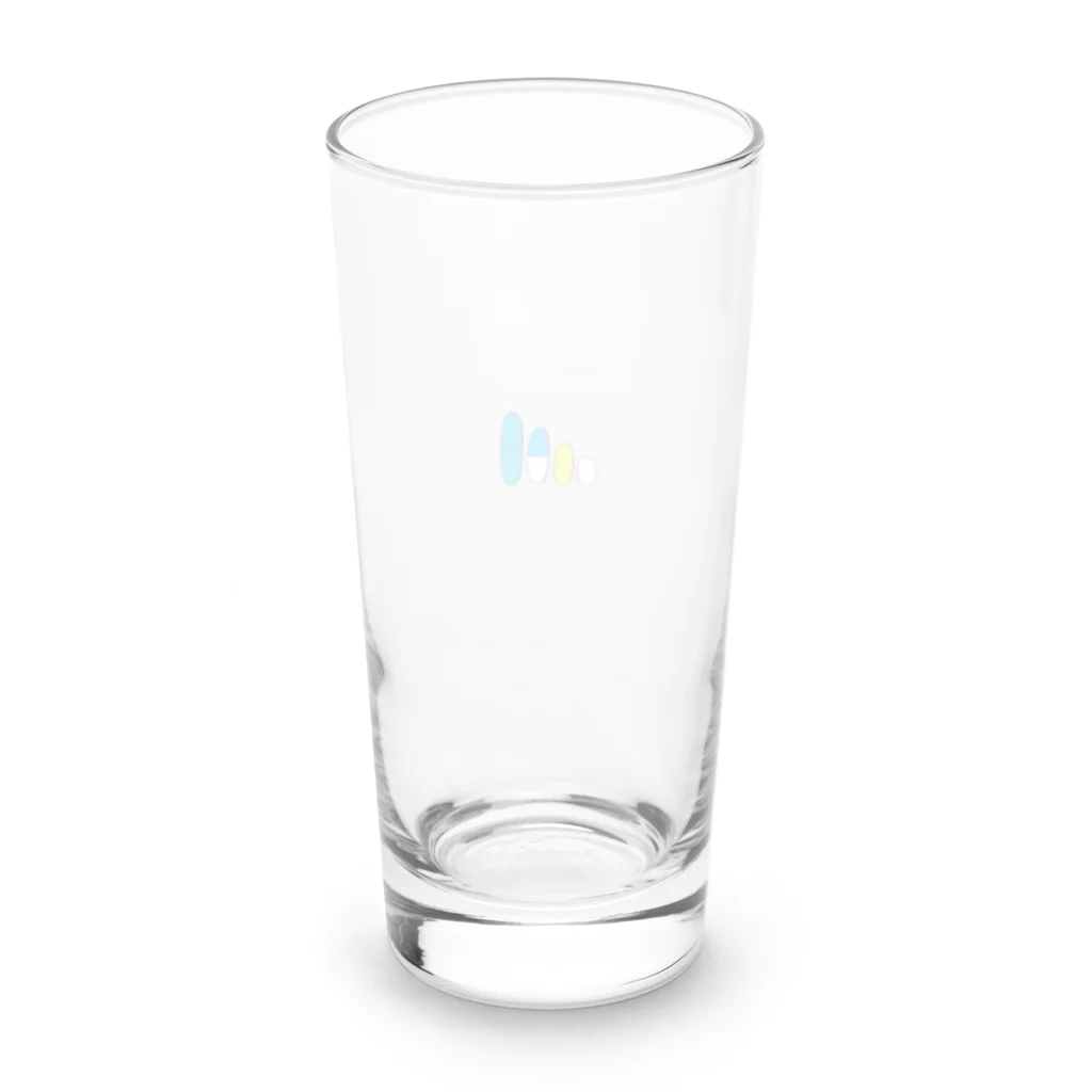ぶるーの薬のアンテナ Long Sized Water Glass :back