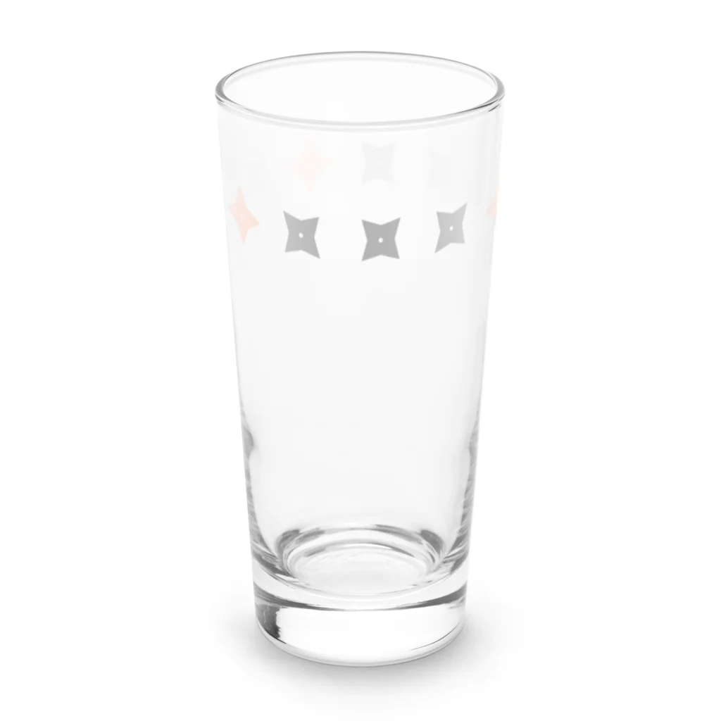 cosmicatiromの手裏剣　灰桃 Long Sized Water Glass :back