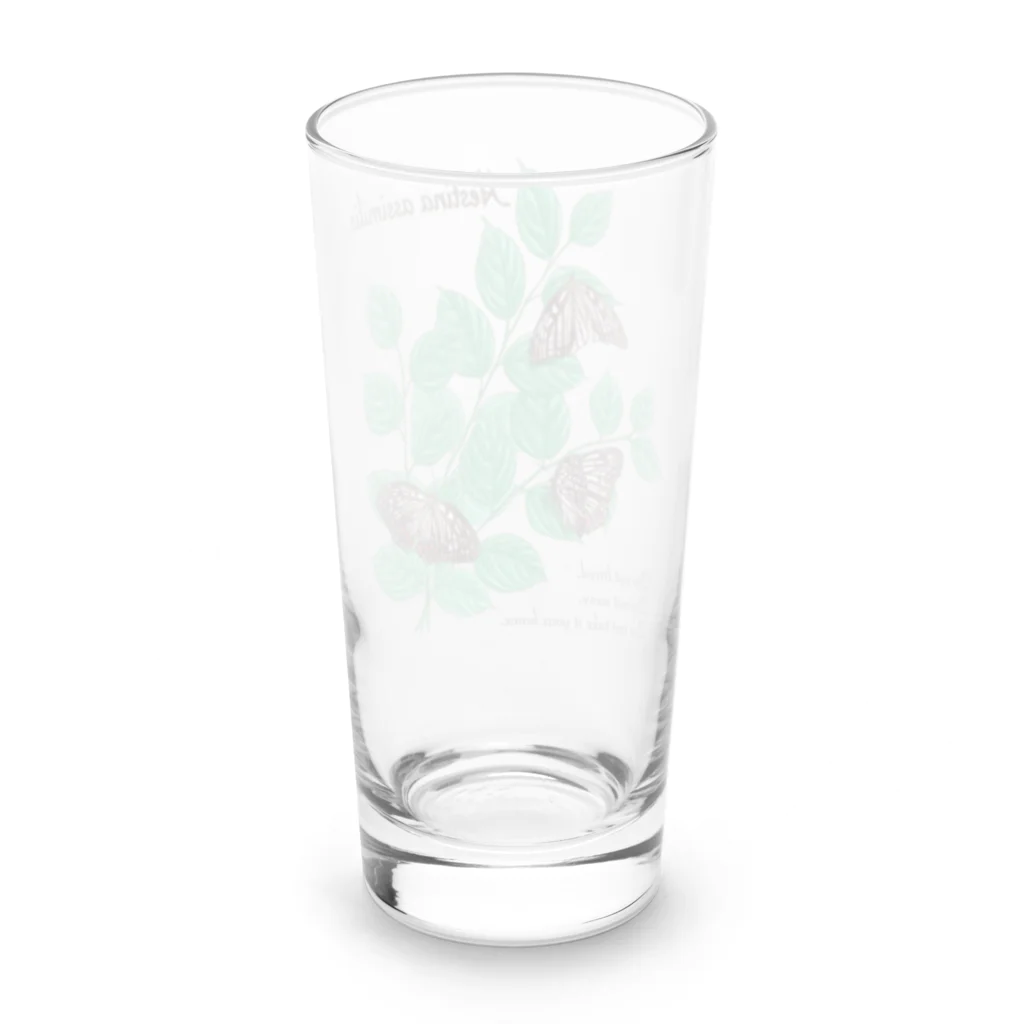 kitaooji shop SUZURI店のアカボシゴマダラとエノキ Long Sized Water Glass :back