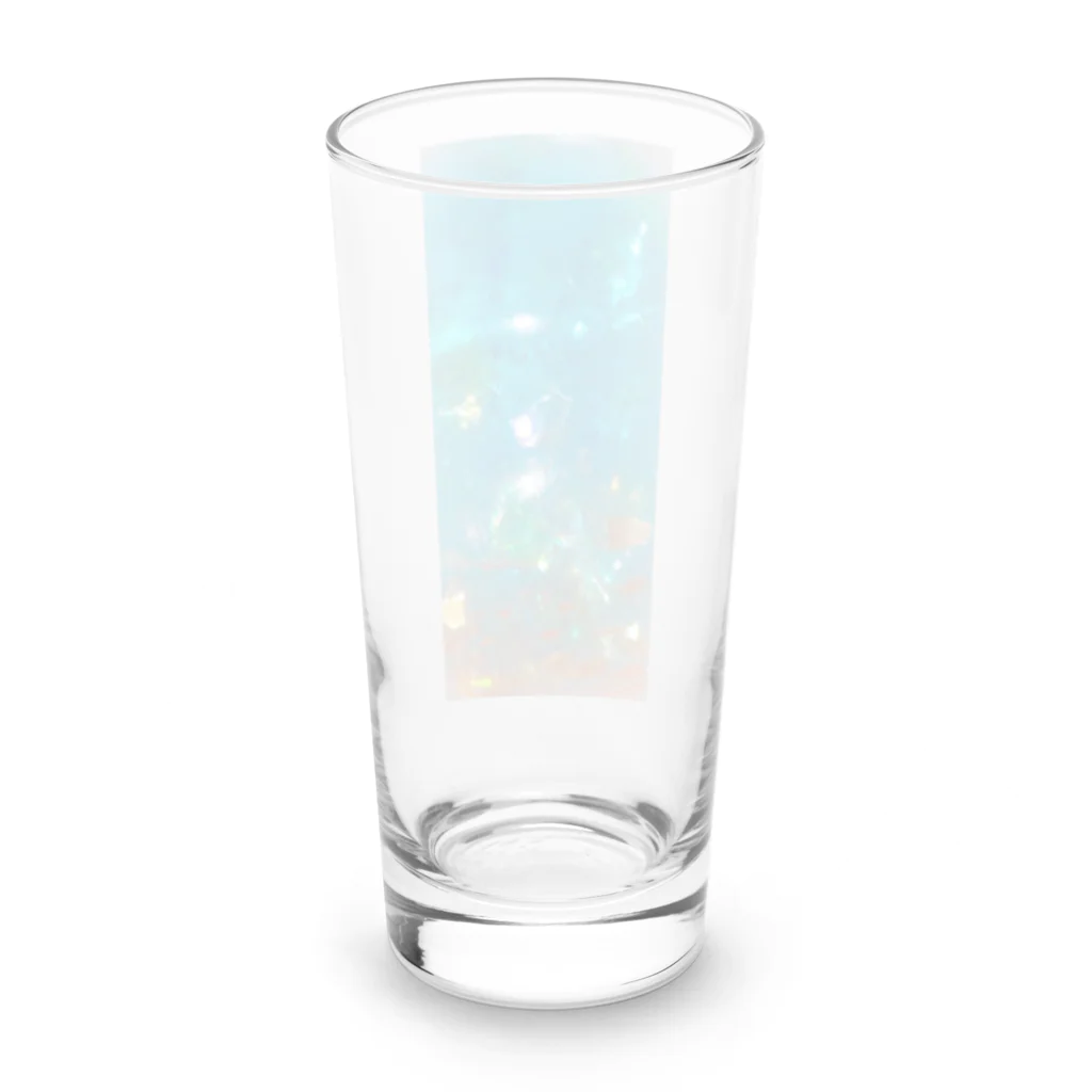 easygoing_dogのキラキラ（ネオンブルー） Long Sized Water Glass :back