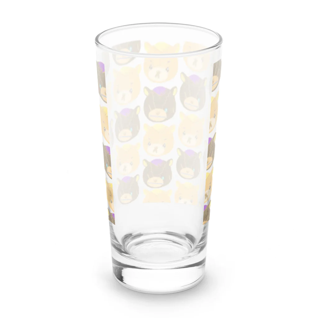 くまのマーク&マクセニのくまのマークとマクセニがいっぱい Long Sized Water Glass :back