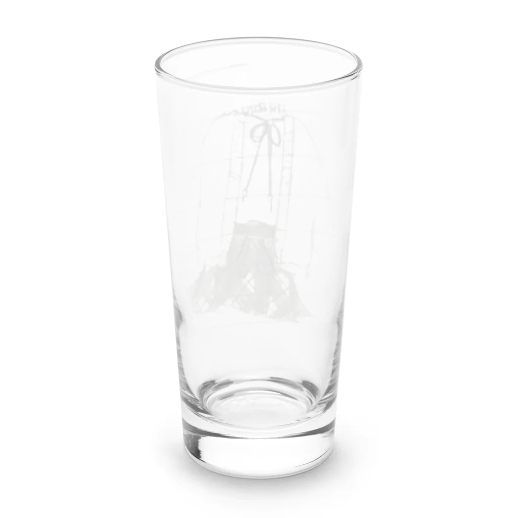 田んぼ前のあのお店の女の子コーデ Long Sized Water Glass :back