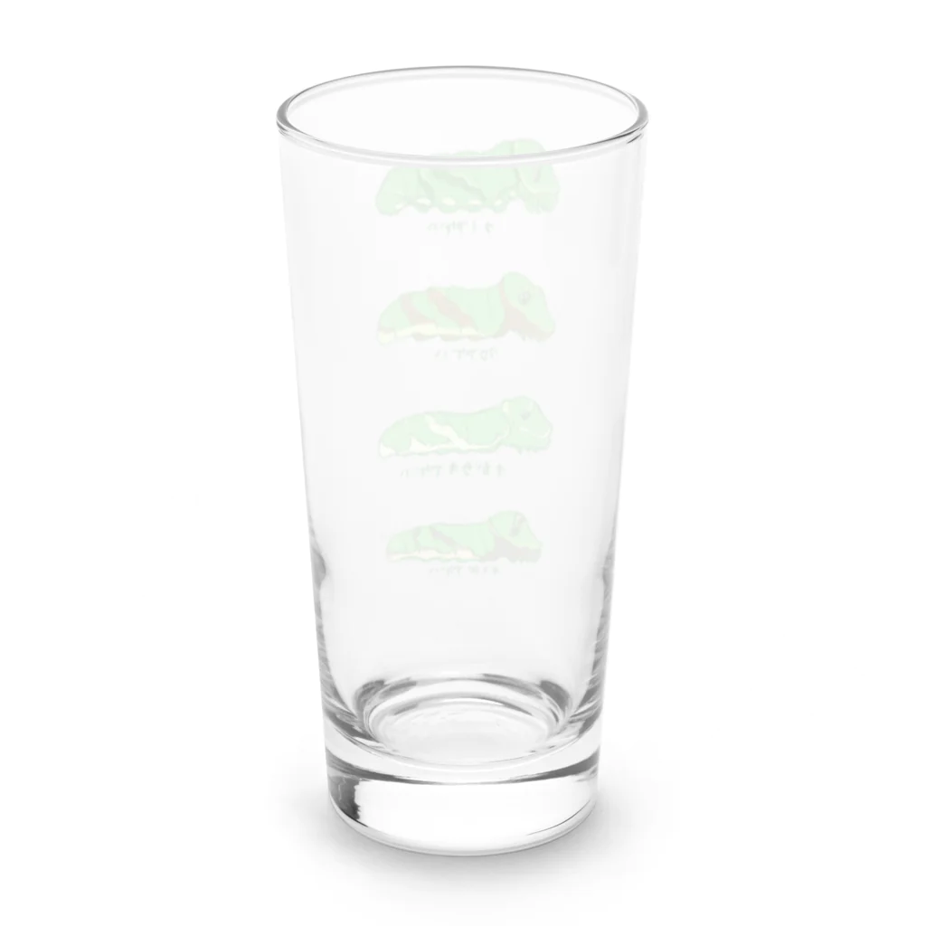 kitaooji shop SUZURI店のいもむしにっき　あげはちょう Long Sized Water Glass :back