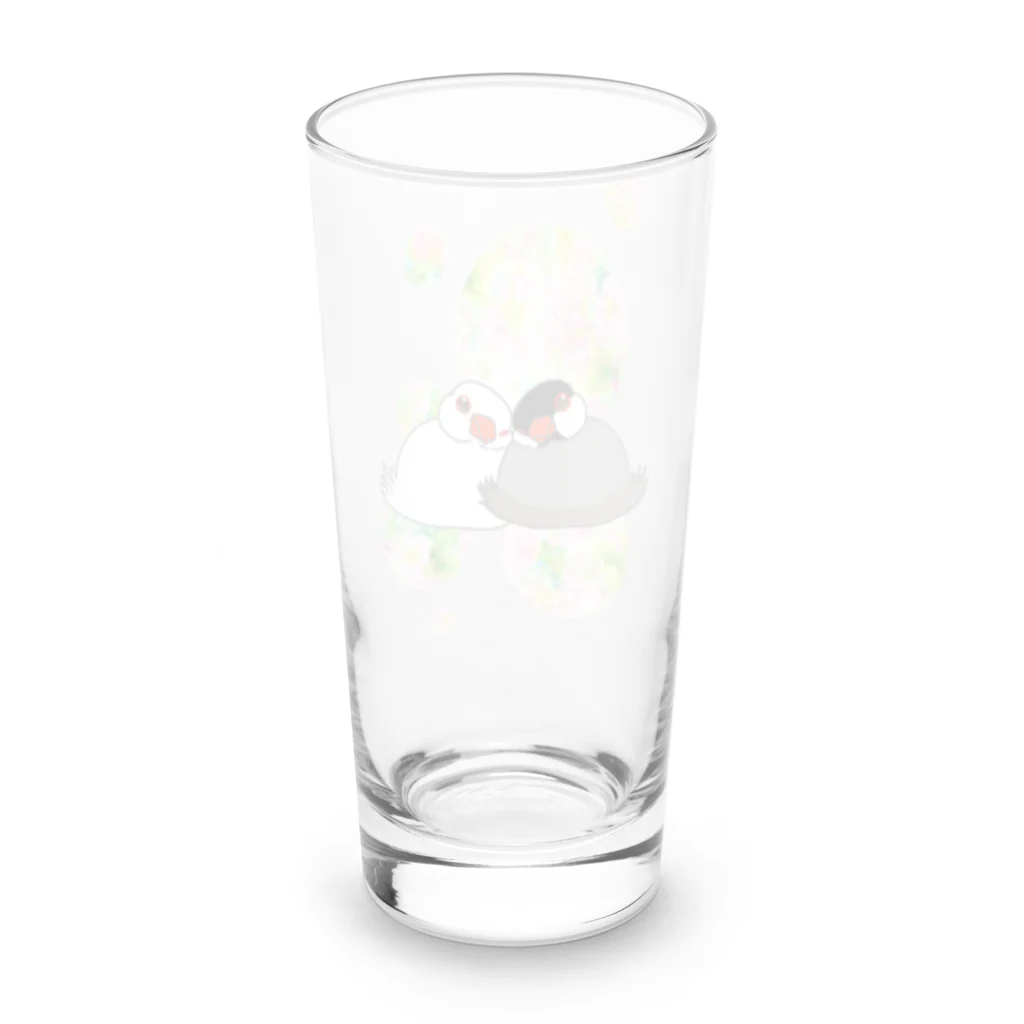 Lily bird（リリーバード）のとろける文鳥ず Long Sized Water Glass :back