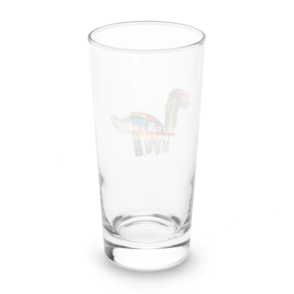 spino0017の虹色の恐竜 Long Sized Water Glass :back