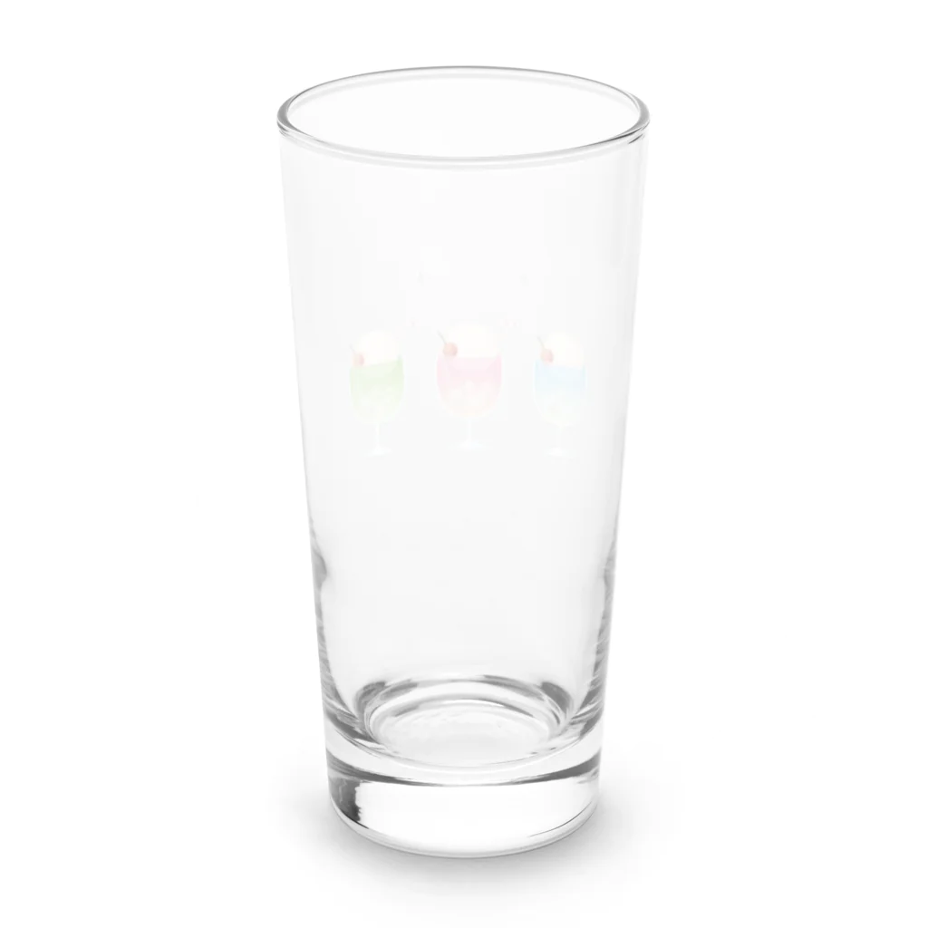 みけんこの三色クリームソーダ Long Sized Water Glass :back