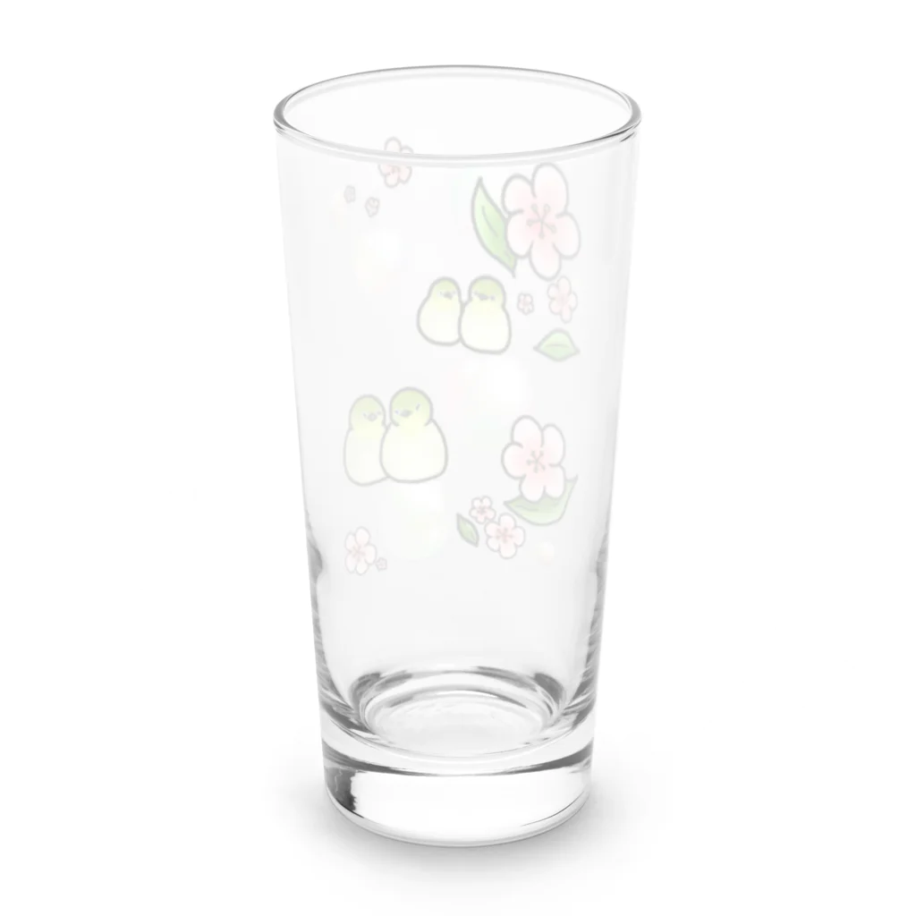 Lily bird（リリーバード）のほわほわメジロ梅 Long Sized Water Glass :back