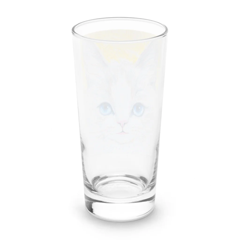 harupink🌸ペット似顔絵illustの色えんぴつラグドール Long Sized Water Glass :back