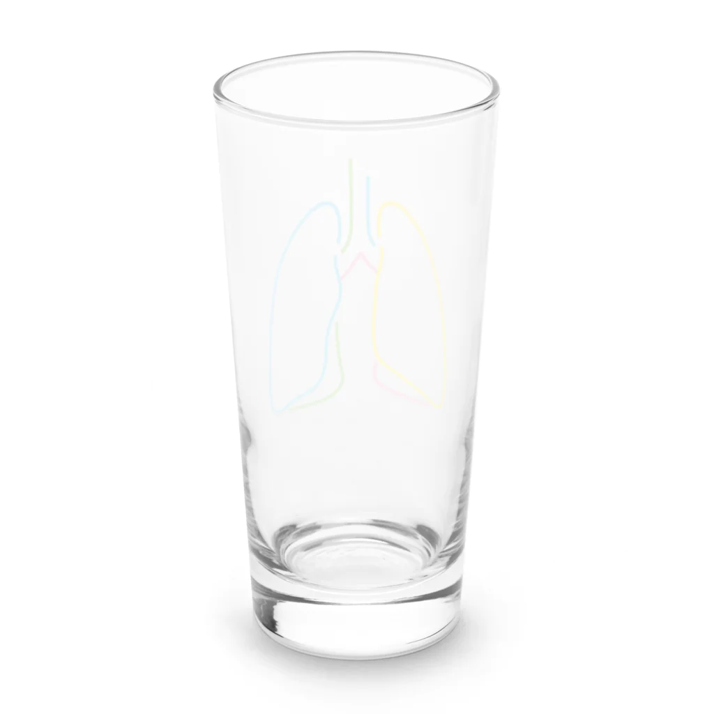 8anna storeの人体のなぞ。カラフルな肺。 Long Sized Water Glass :back