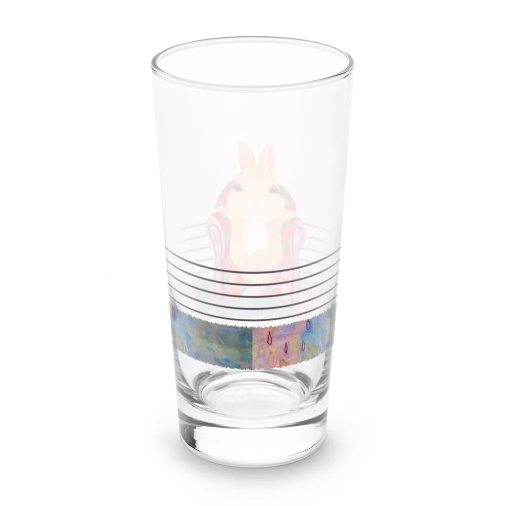  kuriko のえらそうなうさぎのタンブラー Long Sized Water Glass :back