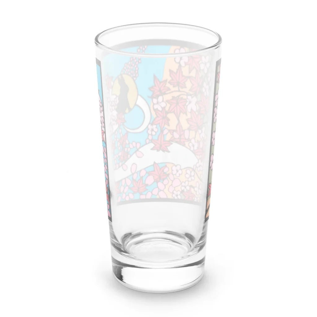 FANTASY PAPERARTの桜と紅葉 Long Sized Water Glass :back