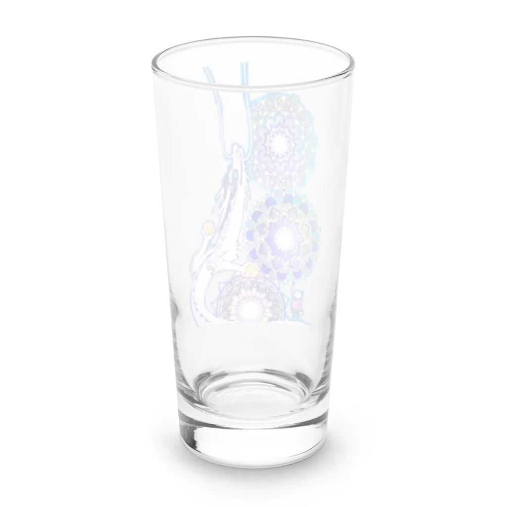 太陽の光降りそそぐ庭の龍を呼ぶマンダラ Long Sized Water Glass :back