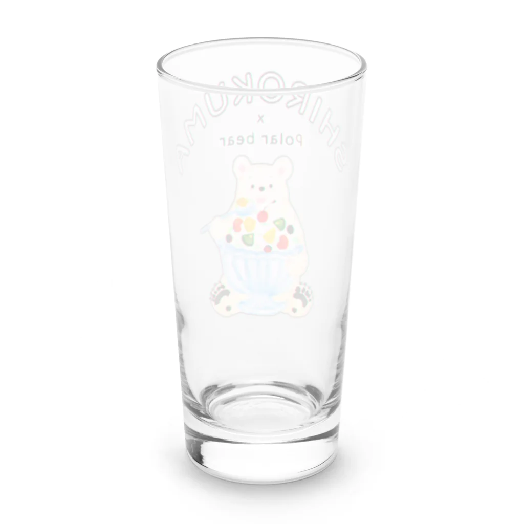 のぐちさきのシロクマさんの白くまタイム Long Sized Water Glass :back