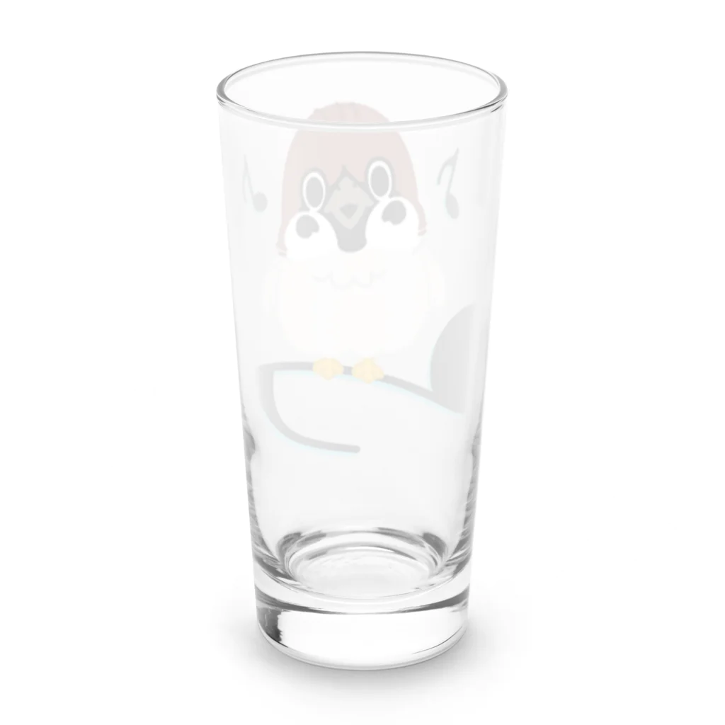 イラスト MONYAAT のスズメがちゅん B-L Long Sized Water Glass :back