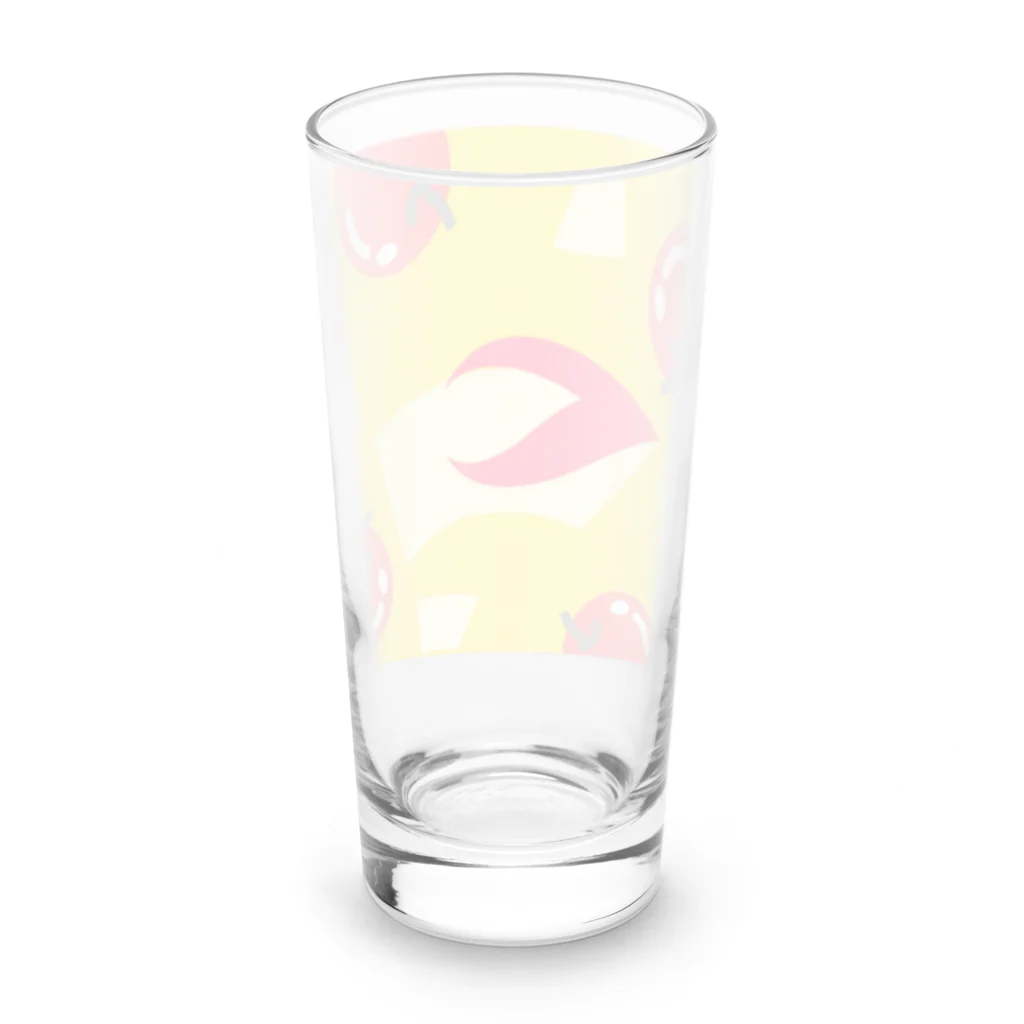 pastelia　shopのまんまるりんごだよ🍎 Long Sized Water Glass :back