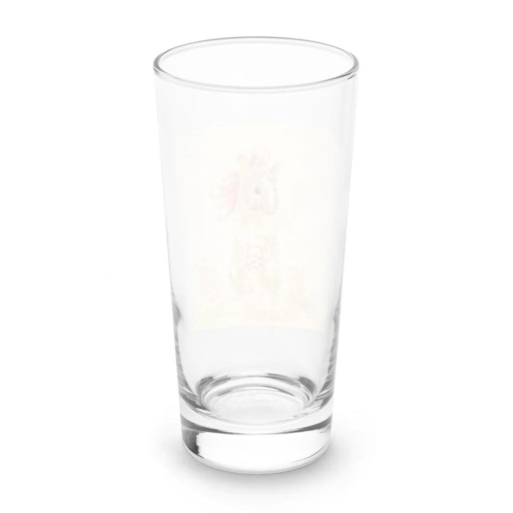 ホワイトチョコのレディモモ Long Sized Water Glass :back