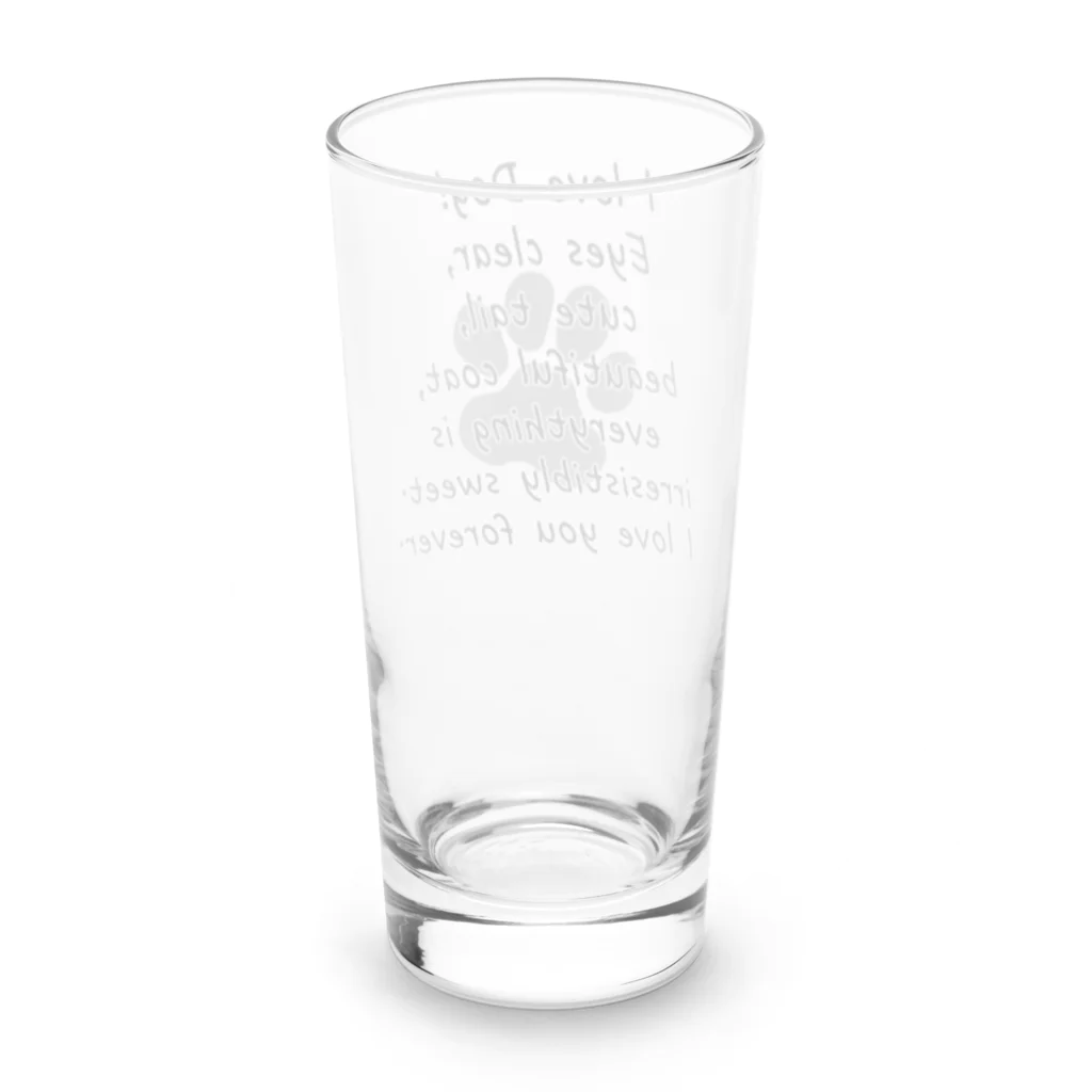 onehappinessのI LOVE DOG 肉球 Long Sized Water Glass :back