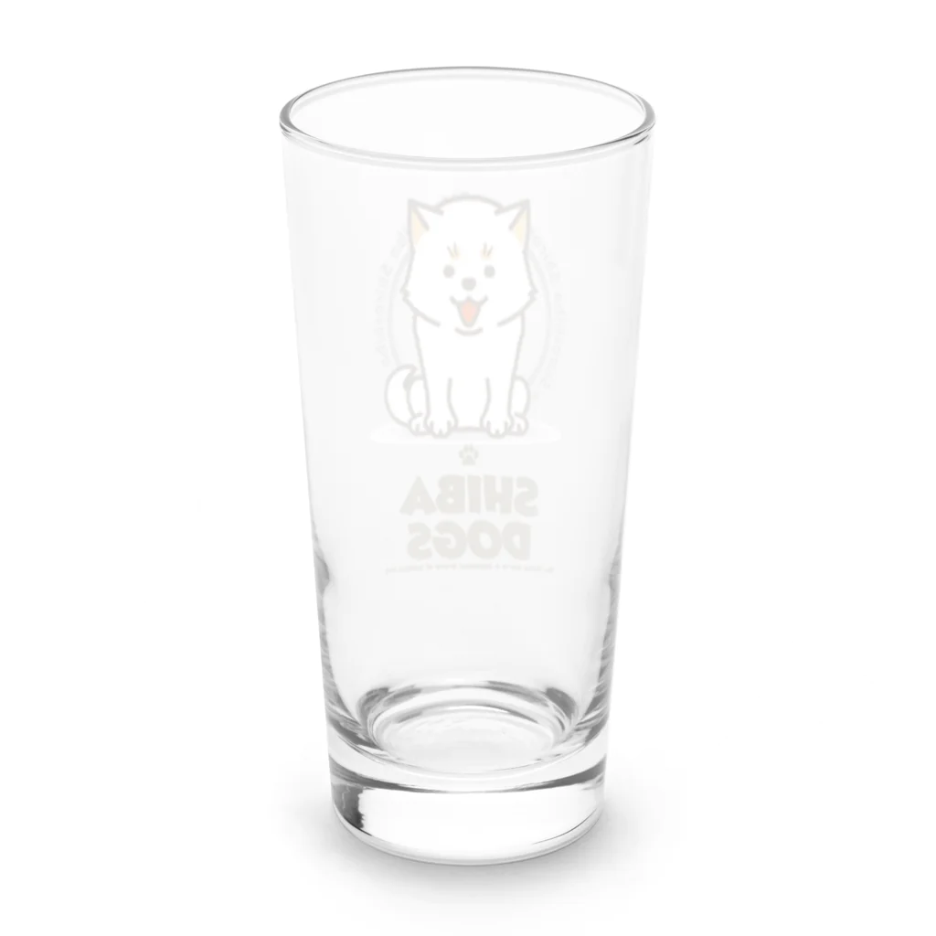 neguse511のSHIBA DOG　白 Long Sized Water Glass :back