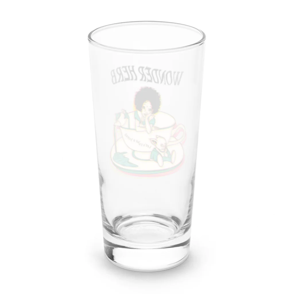 CHIHUAHUAの不思議の国のアフロ Long Sized Water Glass :back