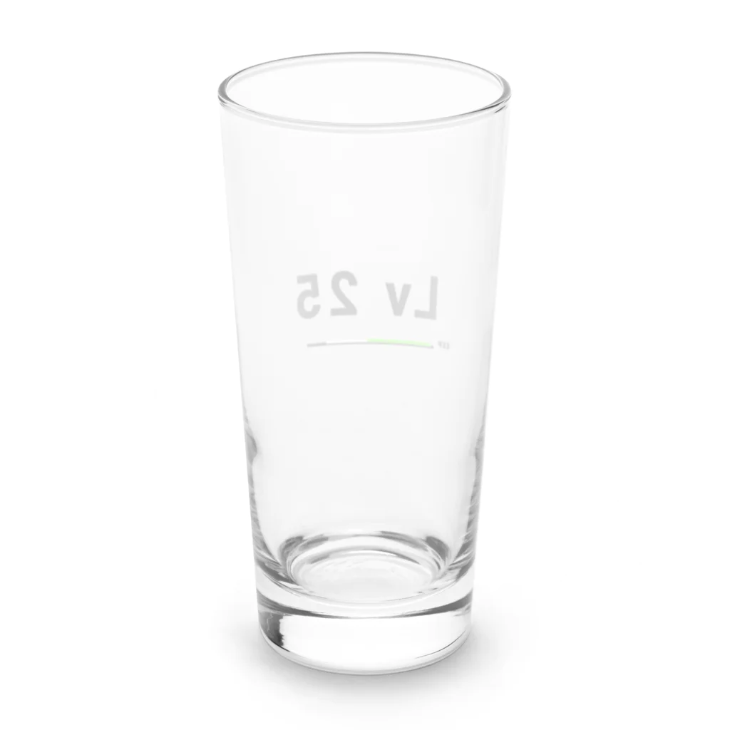 歯車デザインのレベル25 Long Sized Water Glass :back