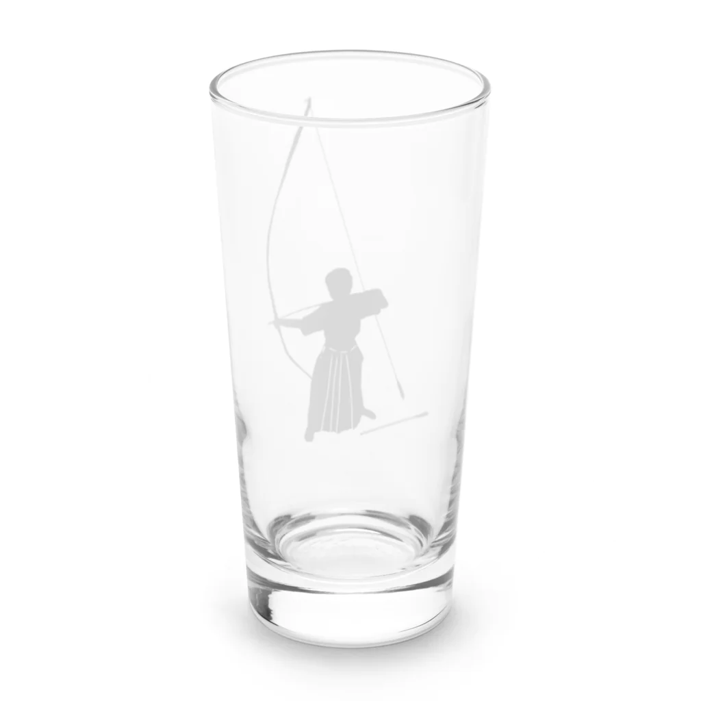 Lily bird（リリーバード）の弓道シルエット（男性）「正射必中」 Long Sized Water Glass :back