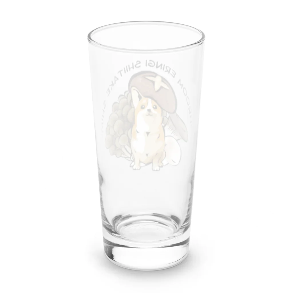 犬グッズの店しえるぶるーのきのこコーギー Long Sized Water Glass :back