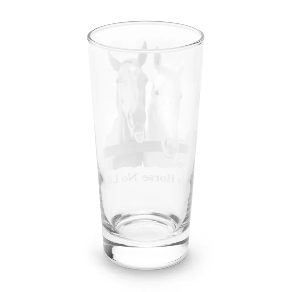 SHOP HAPPY HORSES（馬グッズ）のスピプー（モノクロ） Long Sized Water Glass :back