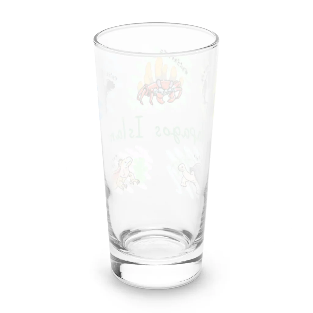 ちゅんTのガラパゴス諸島の仲間たち Long Sized Water Glass :back