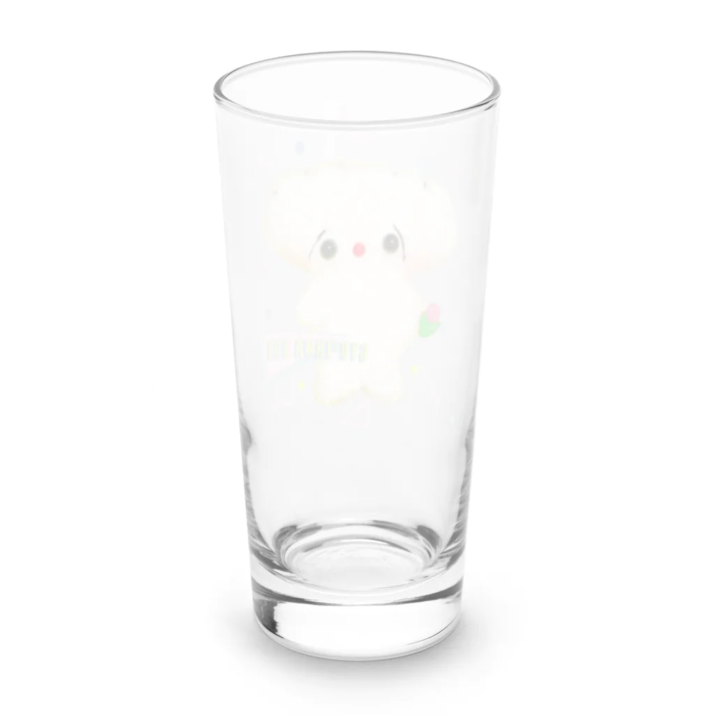 🌈キクチンのおみせやさん🌈のチューリップを持ったぎょーざわくん2 Long Sized Water Glass :back