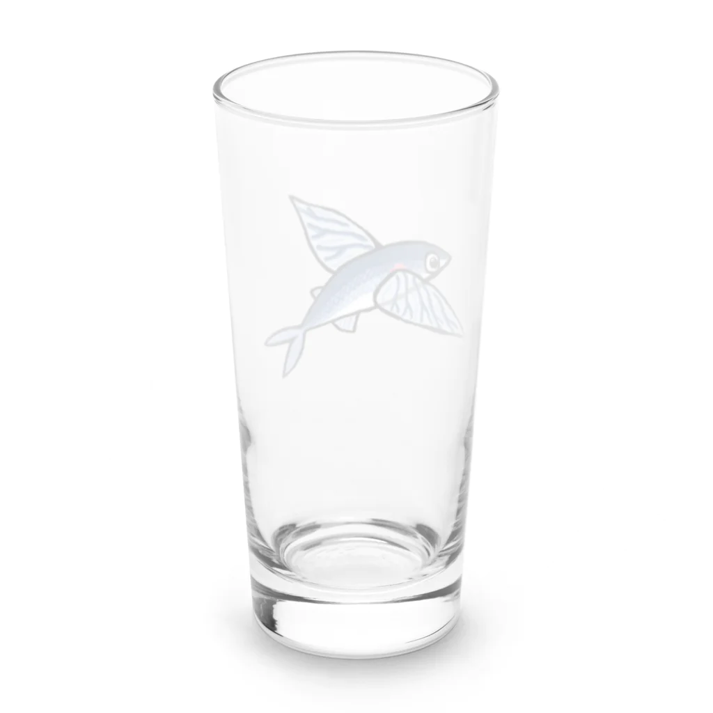 魚長～UoChou～のトビウオ気持ちよく飛んでます Long Sized Water Glass :back