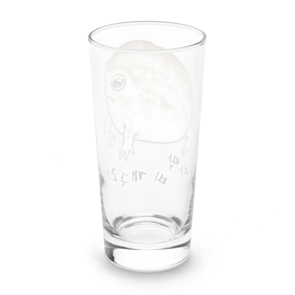 LalaHangeulの사막 비 개구리(ナマカフクラガエル)　ハングルバージョン Long Sized Water Glass :back