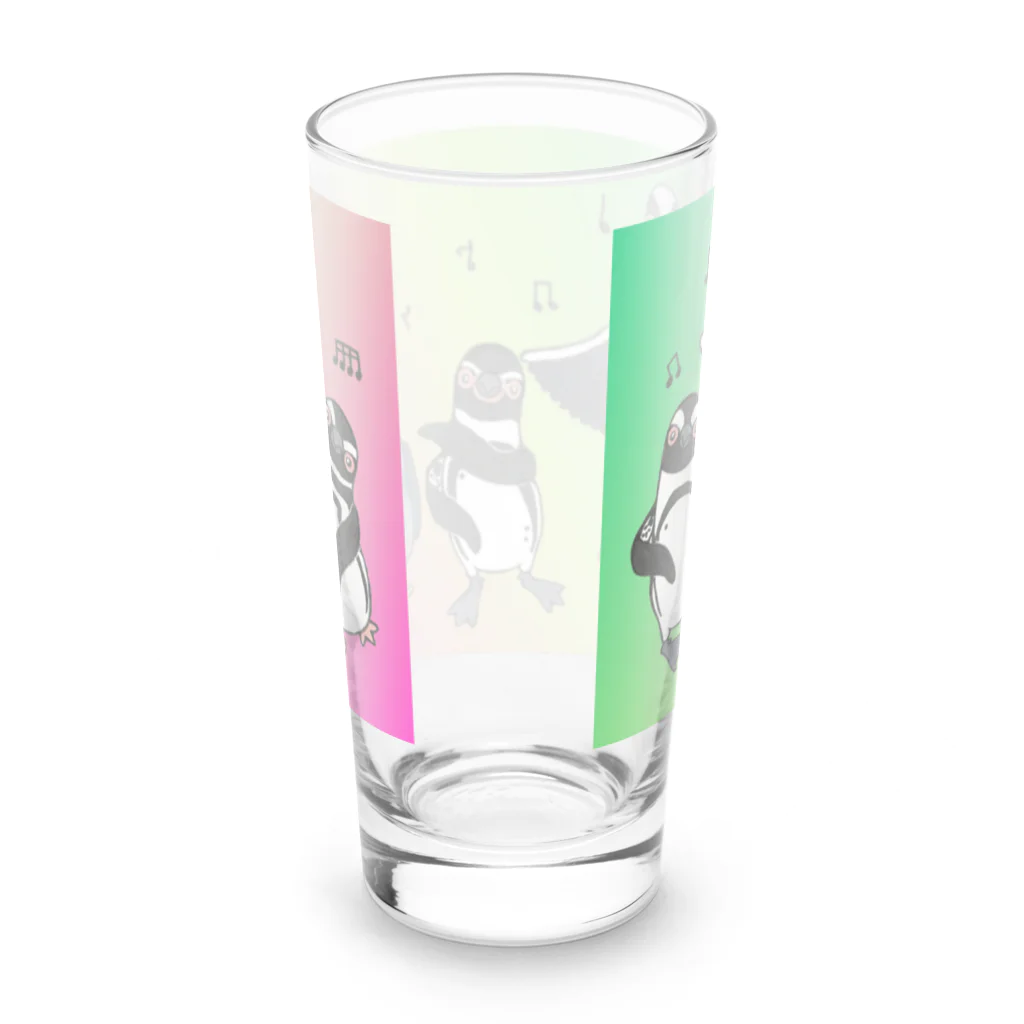 penguininkoのHappiness dancing グラデversion③ Long Sized Water Glass :back