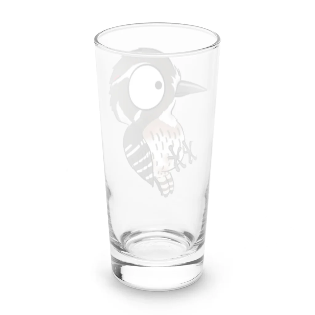 とりみちゃんの野鳥グッズのお店のコゲラ Long Sized Water Glass :back
