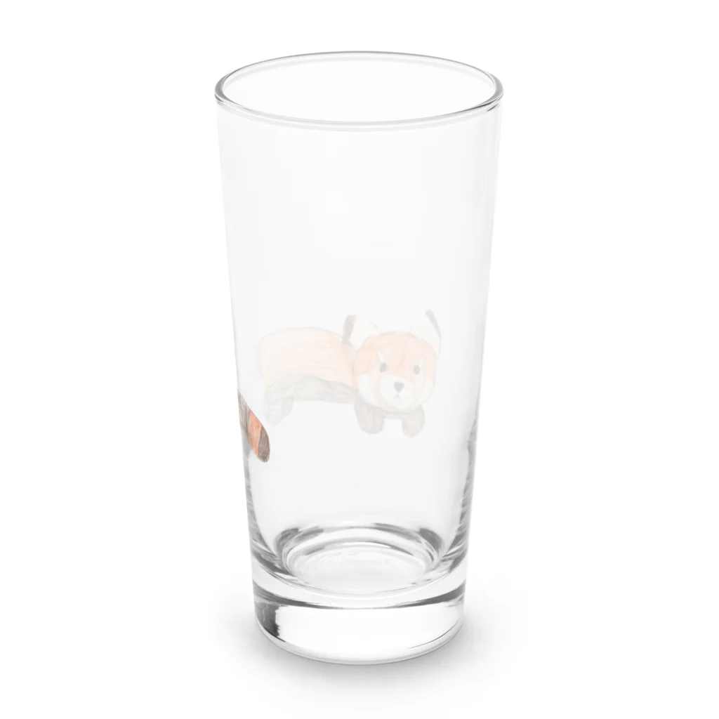 稲藁商店の小熊貓＜レッサーパンダ＞ Long Sized Water Glass :back