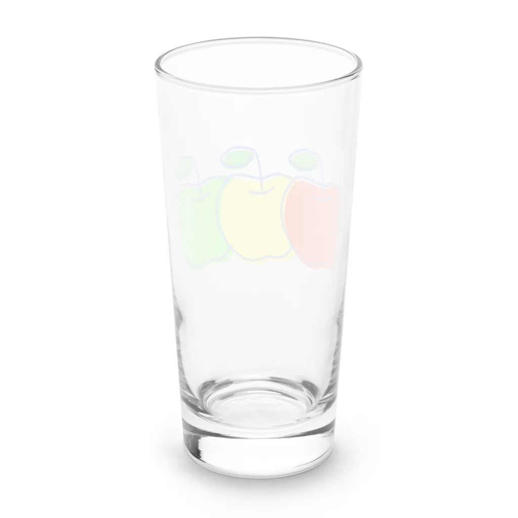 ハナのお店のりんご三兄弟 Long Sized Water Glass :back