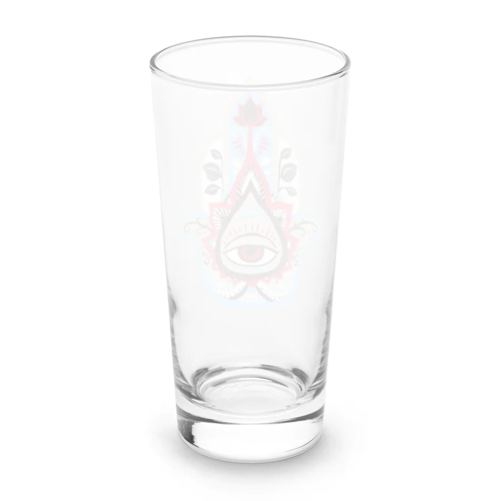 IZANAMI by Akane Yabushitaの誕生石色✋ハムサの手（4月・ダイヤモンド） Long Sized Water Glass :back