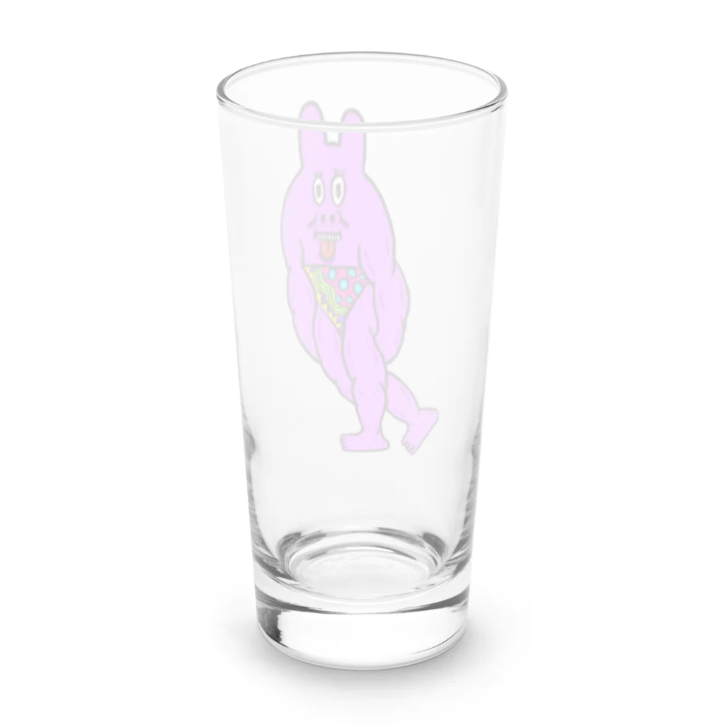 はるやんのピンク細マッチョくん Long Sized Water Glass :back