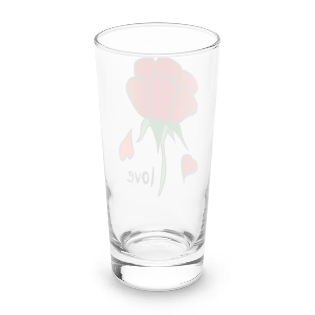 ヨビサクのlove Long Sized Water Glass :back