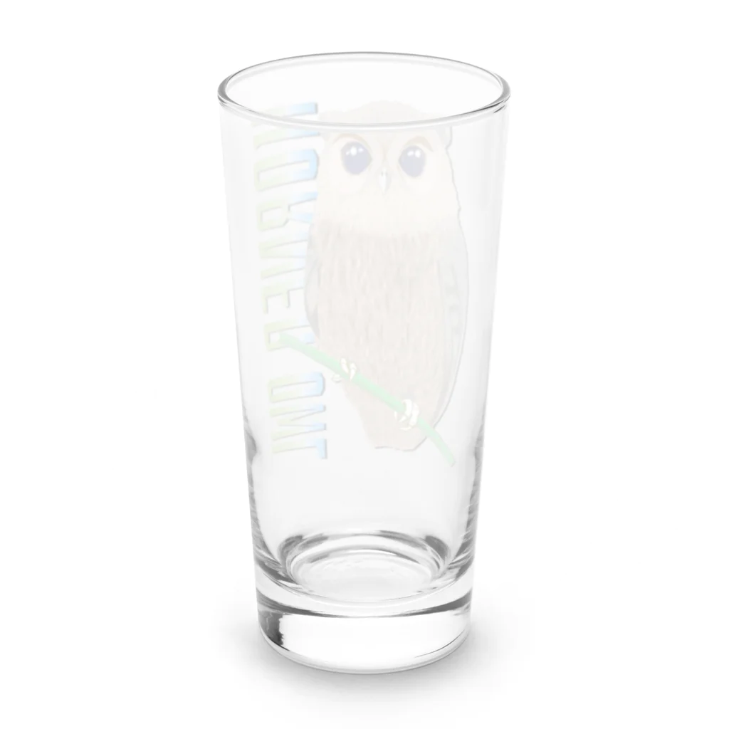 LalaHangeulのHORNED OWL (ミミズク) Long Sized Water Glass :back