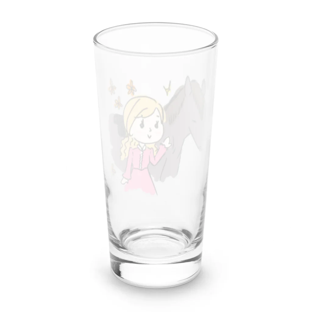 Andiamoの趣味は乗馬ですの Long Sized Water Glass :back