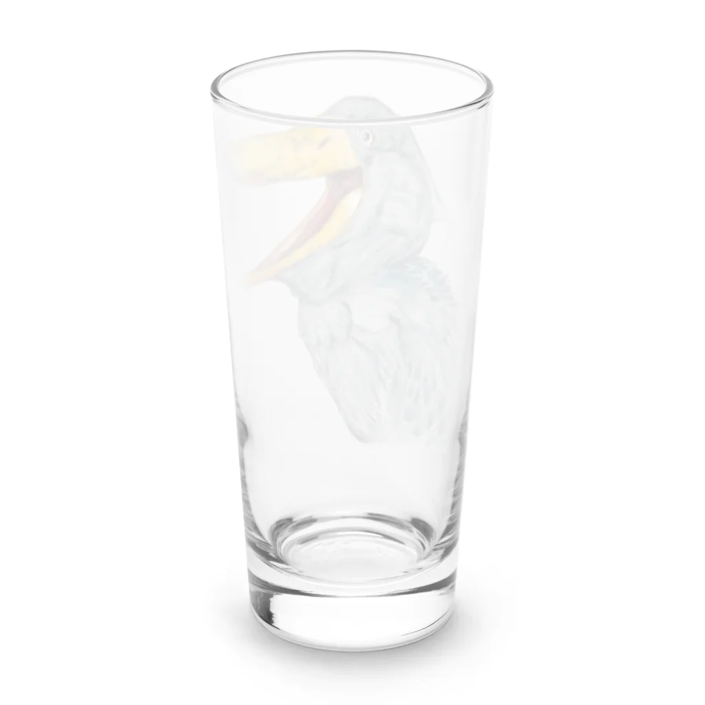 森図鑑の[森図鑑] 口開けハシビロコウ Long Sized Water Glass :back