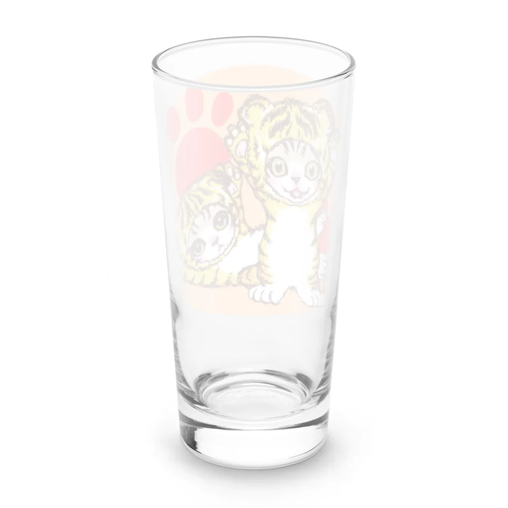 nya-mew（ニャーミュー）のとらニャーちゃん Long Sized Water Glass :back