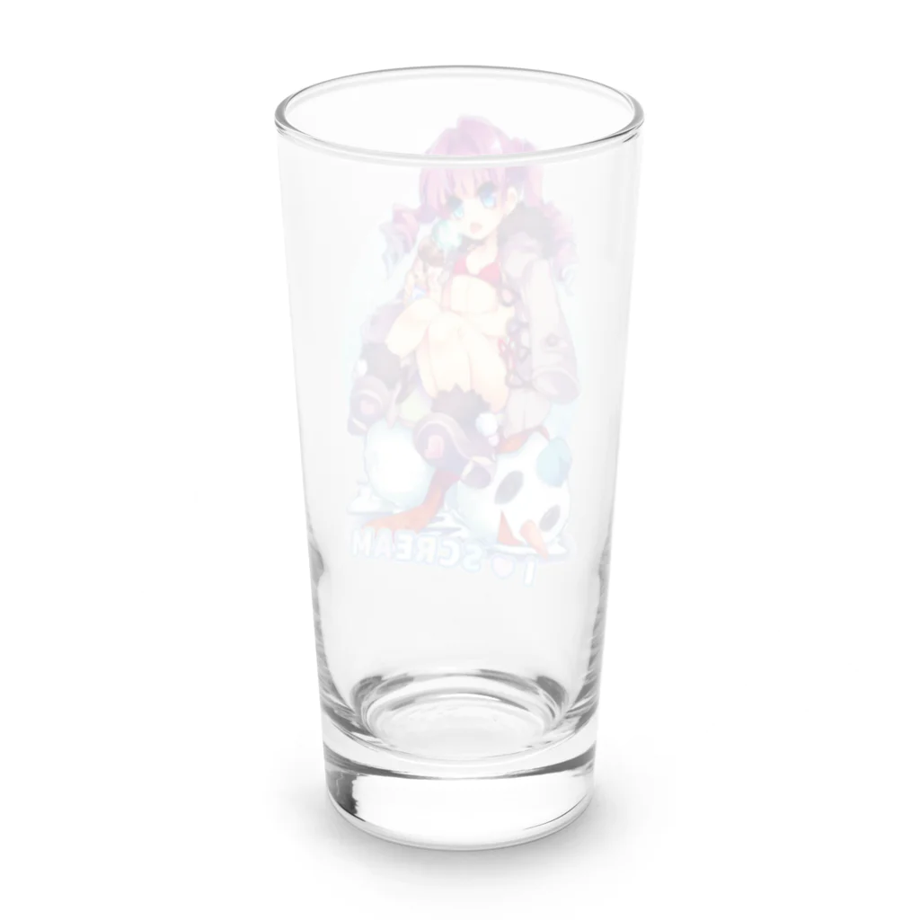 月蝕ざっか店＠SUZURIのI♥SCREAM Long Sized Water Glass :back