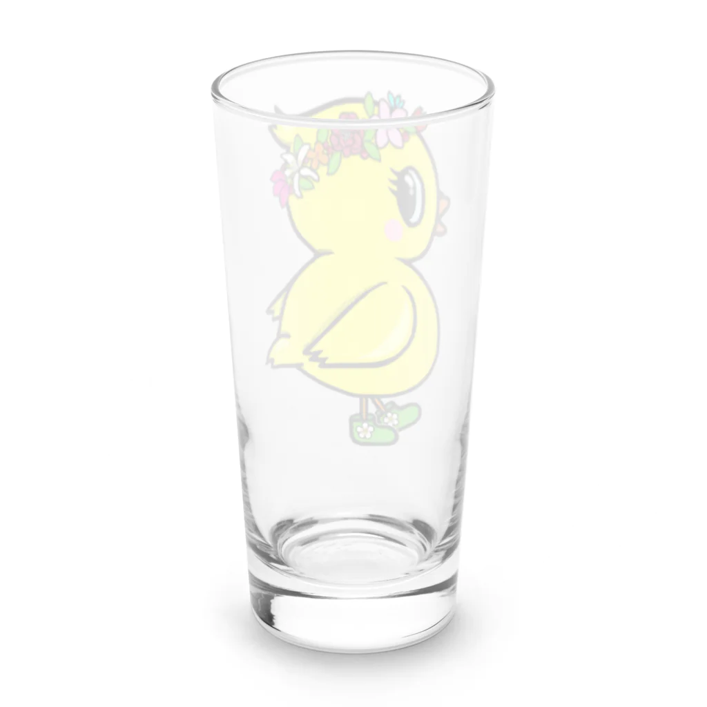 LalaHangeulの花冠ひよ子 Long Sized Water Glass :back