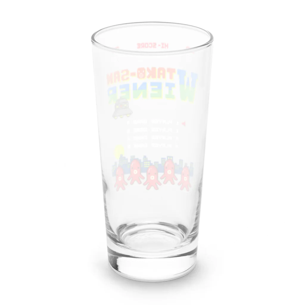 Siderunの館 B2のレトロゲーム風なタコさんウインナー Long Sized Water Glass :back