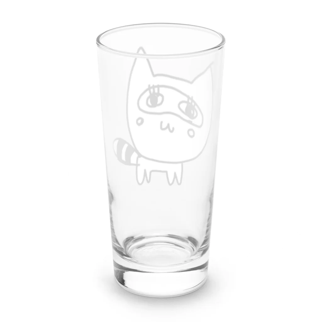 ねこたぬき＠自由奔放つよつよ発狂迷子系猫🐈👼のたぬきぱんつ Long Sized Water Glass :back