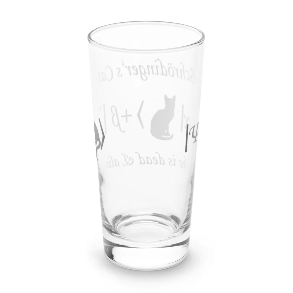 Silvervine Psychedeliqueのシュレーディンガーの猫（黒字） Long Sized Water Glass :back