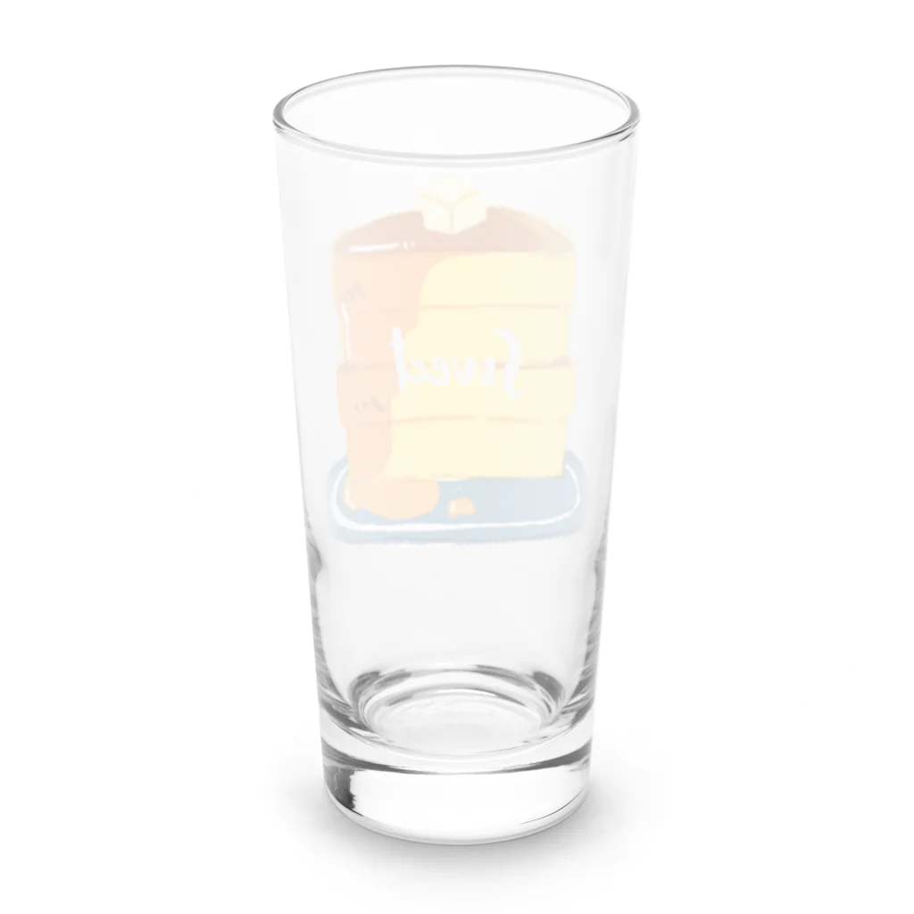 ちくわぶのほかほかパンケーキ 文字あり Long Sized Water Glass :back