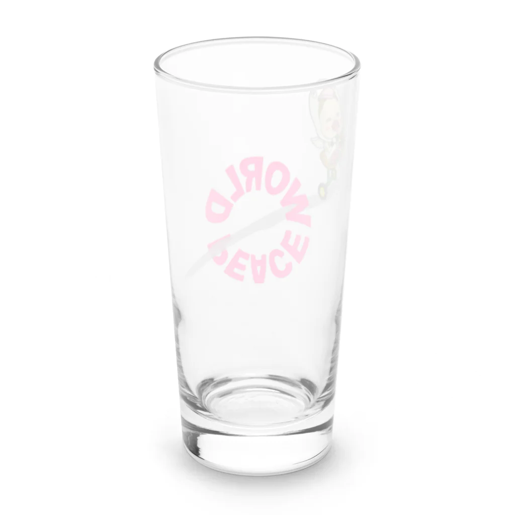 Siderunの館 B2の世界平和だよ！さげみちゃん（円形文字） Long Sized Water Glass :back